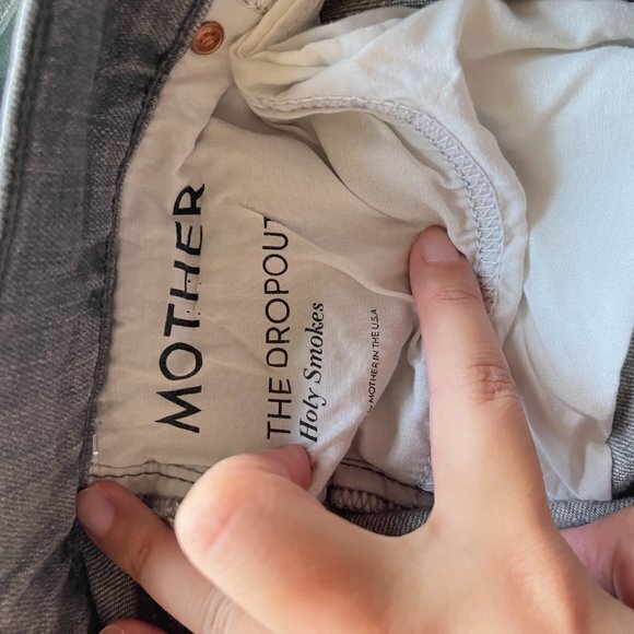 Mother Skinny Jeans The Dropout in Holy Smokes Womens Size 27 Gray Crop … - Picture 9 of 11